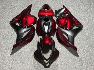 Purchase 2009-2012 Glossy Candy Red & Matte Black Honda CBR600RR Motorcycle Fairings UK