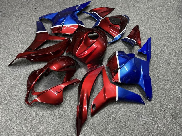 Purchase 2009-2012 Red Blue Slash Honda CBR600RR Motorcycle Fairings UK