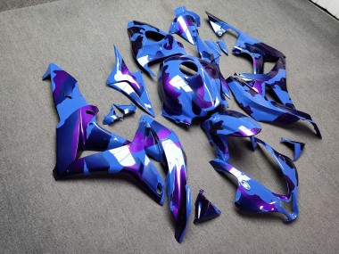 Purchase 2007-2008 Glossy Blue & Purple Camo Honda CBR600RR Motorcycle Fairings UK