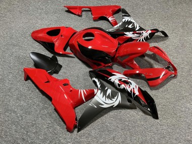 Purchase 2007-2008 Glossy Red with Black & Matte Black with White Dragon Honda CBR600RR Motorcycle Fairings UK