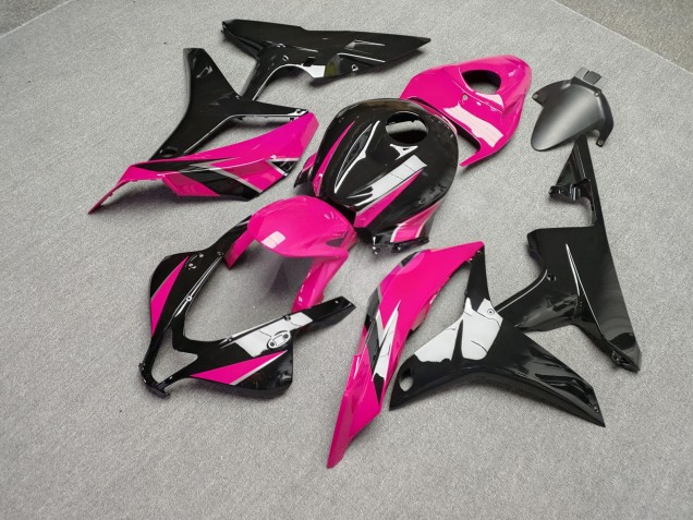 Purchase 2007-2008 Glossy Black & Pink Honda CBR600RR Motorcycle Fairings UK