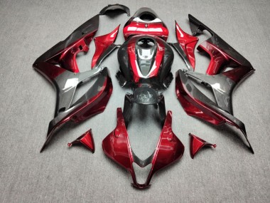 Purchase 2007-2008 Glossy Red with Carbon Fiber Style Honda CBR600RR Motorcycle Fairings UK