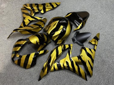Purchase 2007-2008 Glossy Black Gold Zebra Honda CBR600RR Motorcycle Fairings UK