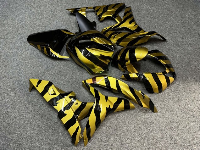 Purchase 2007-2008 Glossy Black Gold Zebra Honda CBR600RR Motorcycle Fairings UK
