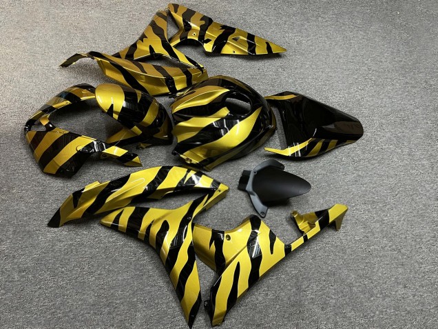 Purchase 2007-2008 Glossy Black Gold Zebra Honda CBR600RR Motorcycle Fairings UK