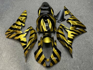 Purchase 2007-2008 Glossy Black Gold Zebra Honda CBR600RR Motorcycle Fairings UK