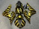 Purchase 2007-2008 Glossy Black Gold Zebra Honda CBR600RR Motorcycle Fairings UK