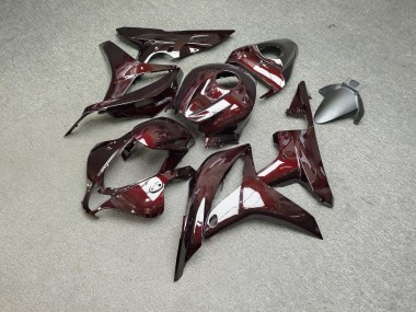 Purchase 2007-2008 Glossy Maroon Red Carbon Fiber Style Honda CBR600RR Motorcycle Fairings UK