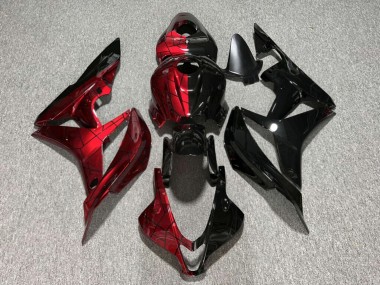 Purchase 2007-2008 Glossy Candy Red & Black Pattern Split Honda CBR600RR Motorcycle Fairings UK
