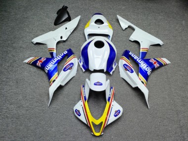 Purchase 2007-2008 Glossy White Blue Rothmans Honda CBR600RR Motorcycle Fairings UK
