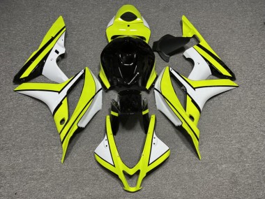 Purchase 2007-2008 Glossy White Lime Green Black Honda CBR600RR Motorcycle Fairings UK