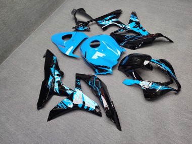 Purchase 2007-2008 Glossy Black Blue Leyla Honda CBR600RR Motorcycle Fairings UK