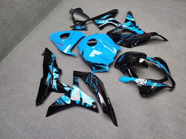 Purchase 2007-2008 Glossy Black Blue Leyla Honda CBR600RR Motorcycle Fairings UK