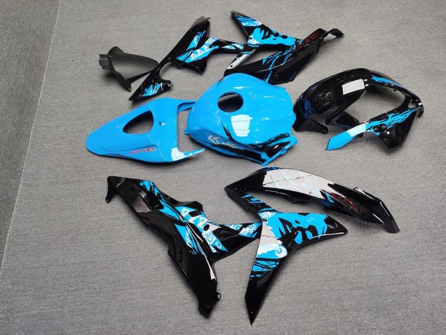 Purchase 2007-2008 Glossy Black Blue Leyla Honda CBR600RR Motorcycle Fairings UK