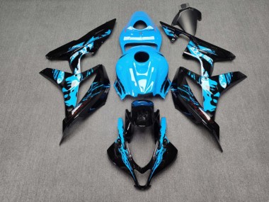 Purchase 2007-2008 Glossy Black Blue Leyla Honda CBR600RR Motorcycle Fairings UK