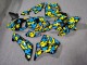 Purchase 2005-2006 Glossy Yellow Blue Camo Honda CBR600RR Motorcycle Fairings UK