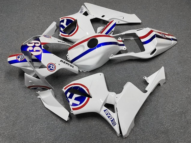 Purchase 2003-2004 Glossy White Repsol 69 Honda CBR600RR Motorcycle Fairings UK
