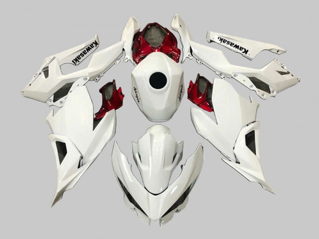 Purchase 2018-2024 White Red Kawasaki EX400 Motorcycle Fairings UK Purchase 2018-2024 White Red Kawasaki EX400 Motorcycle Fairings UK