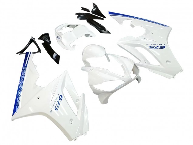 Purchase 2006-2008 White Blue Triumph Daytona 675 Motorcycle Fairings UK