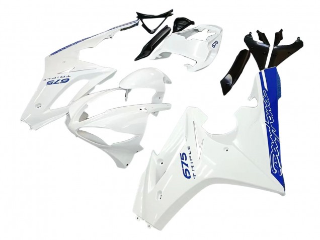 Purchase 2006-2008 White Blue Triumph Daytona 675 Motorcycle Fairings UK