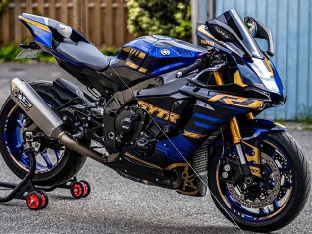 Purchase 2015-2019 Blue Gold Yamaha YZF R1 Motorcycle Fairings UK Purchase 2015-2019 Blue Gold Yamaha YZF R1 Motorcycle Fairings UK