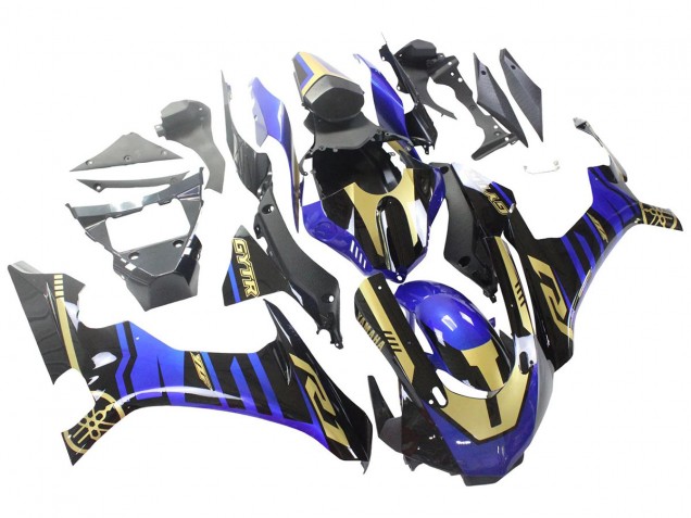 Purchase 2015-2019 Blue Gold Black Yamaha YZF R1 Motorcycle Fairings UK