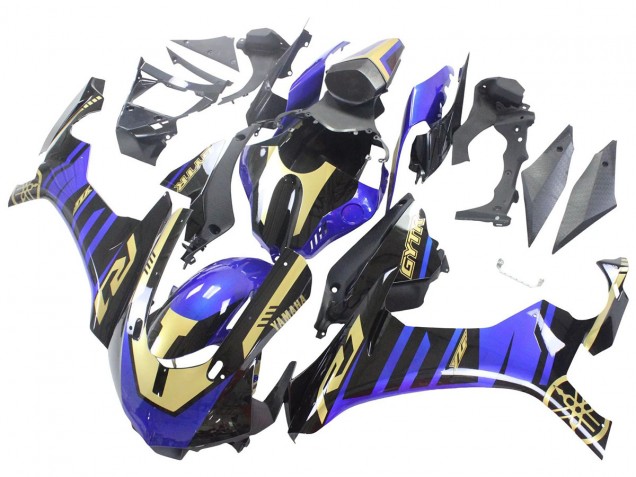 Purchase 2015-2019 Blue Gold Black Yamaha YZF R1 Motorcycle Fairings UK