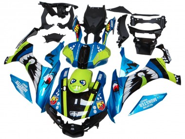 Purchase 2015-2019 Blue Green Black Shark Yamaha YZF R1 Motorcycle Fairings UK