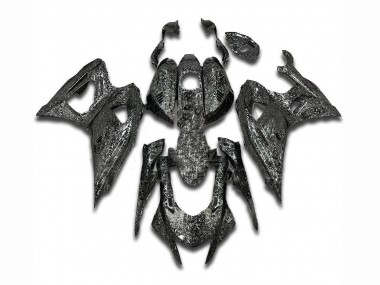 Purchase 2021-2024 Marble Black Carbon Fiber Style Yamaha YZF R7 Motorcycle Fairings UK