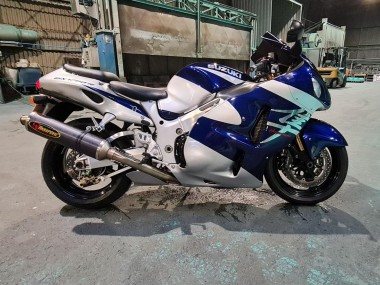 Purchase 1996-2007 Blue White Suzuki GSXR 1300 Hayabusa Motorcycle Fairings UK