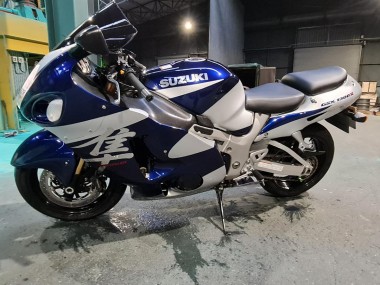 Purchase 1996-2007 Blue White Suzuki GSXR 1300 Hayabusa Motorcycle Fairings UK