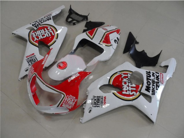 Purchase 2000-2002 White Red Lucky Strike Suzuki GSXR 1000 Motorcycle Fairings UK