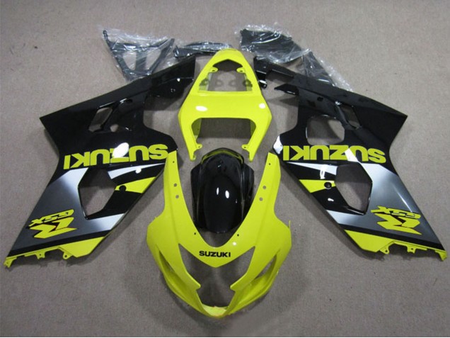 Purchase 2004-2005 Yellow Silver Glossy Black Suzuki GSXR 600 Motorcycle Fairings UK