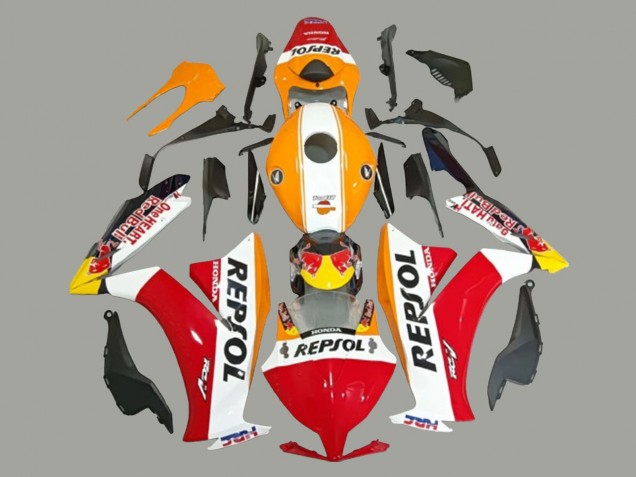 Purchase 2012-2016 White Orange Red Yellow HRC Repsol Honda CBR1000RR Motorcycle Fairings UK
