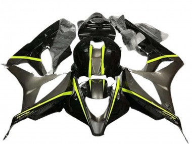 Purchase 2007-2008 Glossy Black High Viz Yellow Honda CBR600RR Motorcycle Fairings UK
