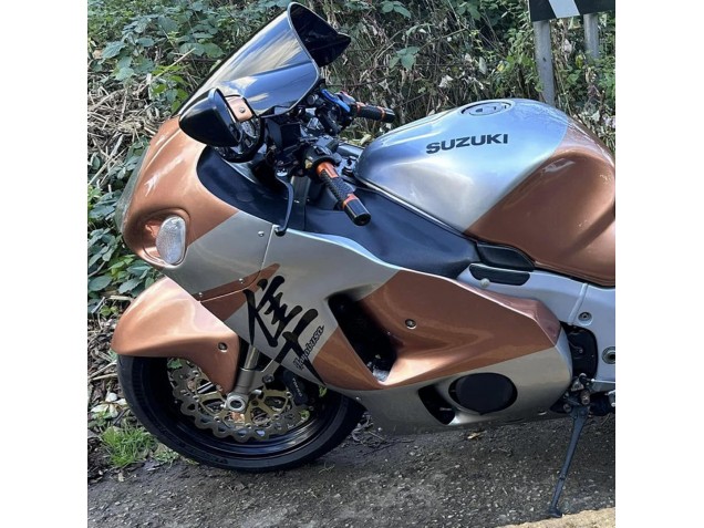 Purchase 1996-2007 Light Brown Silver Suzuki GSXR 1300 Hayabusa Motorcycle Fairings UK