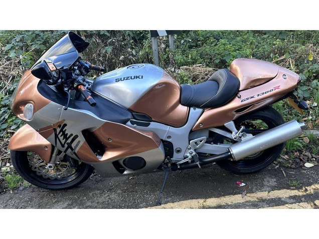 Purchase 1996-2007 Light Brown Silver Suzuki GSXR 1300 Hayabusa Motorcycle Fairings UK