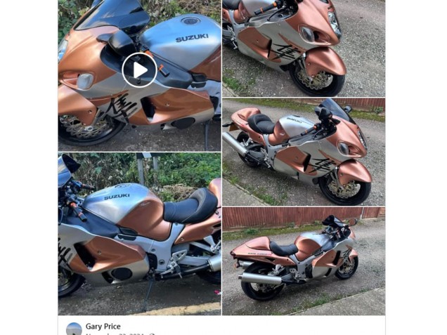 Purchase 1996-2007 Light Brown Silver Suzuki GSXR 1300 Hayabusa Motorcycle Fairings UK