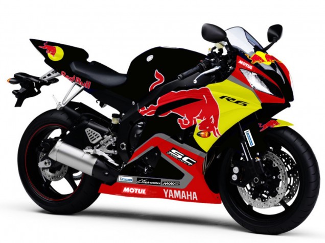 Purchase 2006-2007 Glossy Black Yellow Red Bull Motul Yamaha YZF R6 Motorcycle Fairings UK