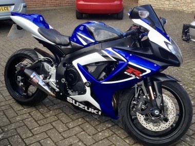 Purchase 2006-2007 White Blue Black Stripe Suzuki GSXR 750 Motorcycle Fairings UK