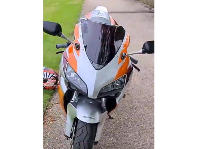 Purchase 2006-2007 Silver Orange Honda CBR1000RR Motorcycle Fairings UK