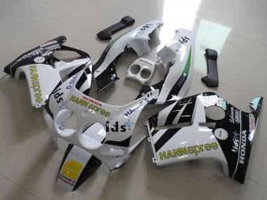 Purchase 1988-1989 White Yellow Glossy Black Hannspree Honda CBR250RR MC19 Motorcycle Fairings UK