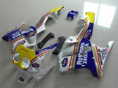 Purchase 1988-1989 White Yellow Blue Rothmans Honda CBR250RR MC19 Motorcycle Fairings UK