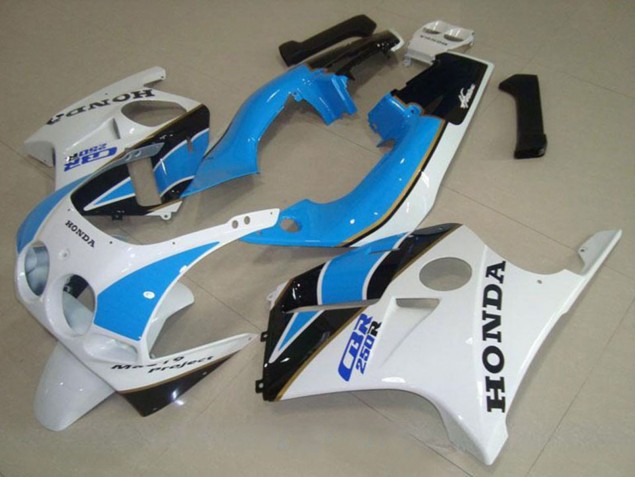 Purchase 1988-1989 White Light Blue Glossy Black Honda CBR250RR MC19 Motorcycle Fairing UK