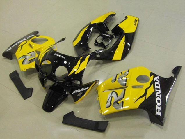 Purchase 1988-1989 Yellow Glossy Black Honda CBR250RR MC19 Motorcycle Fairings UK