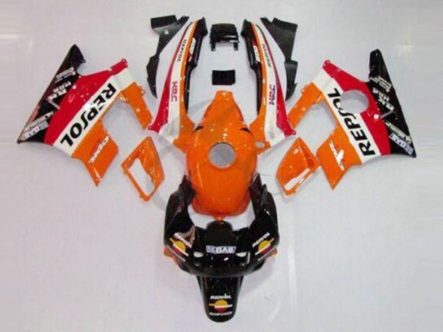 Purchase 1991-1994 Orange White Red Glossy Black Repsol Honda CBR600 F2 Motorcycle Fairings UK