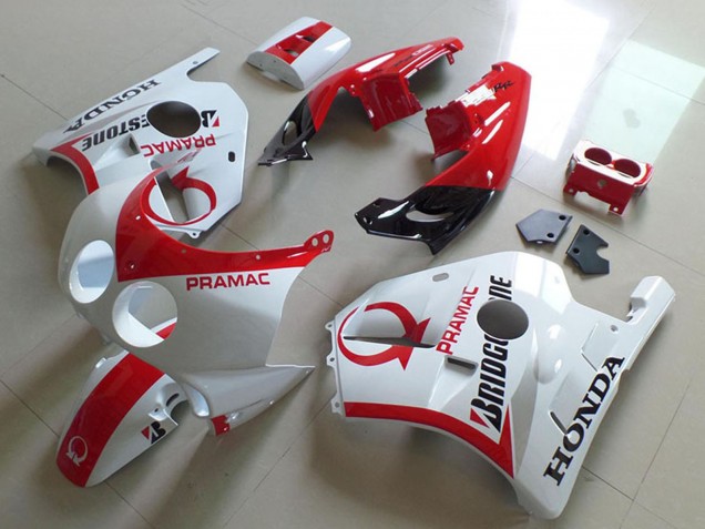 Purchase 1990-1998 White Red Pramac Bridgestone Honda CBR250RR MC22 Motorcycle Fairings UK