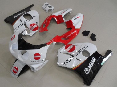 Purchase 1990-1998 White Red Glossy Black Konica Minolta Honda CBR250RR MC22 Motorcycle Fairings UK