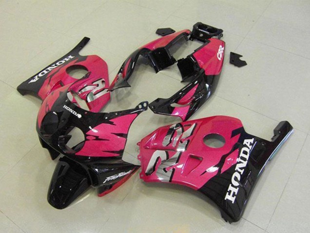 Purchase 1990-1998 Pink Glossy Black Honda CBR250RR MC22 Motorcycle Fairings UK