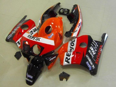 Purchase 1990-1998 Orange White Red Glossy Black HRC Repsol Honda CBR250RR MC22 Motorcycle Fairings UK